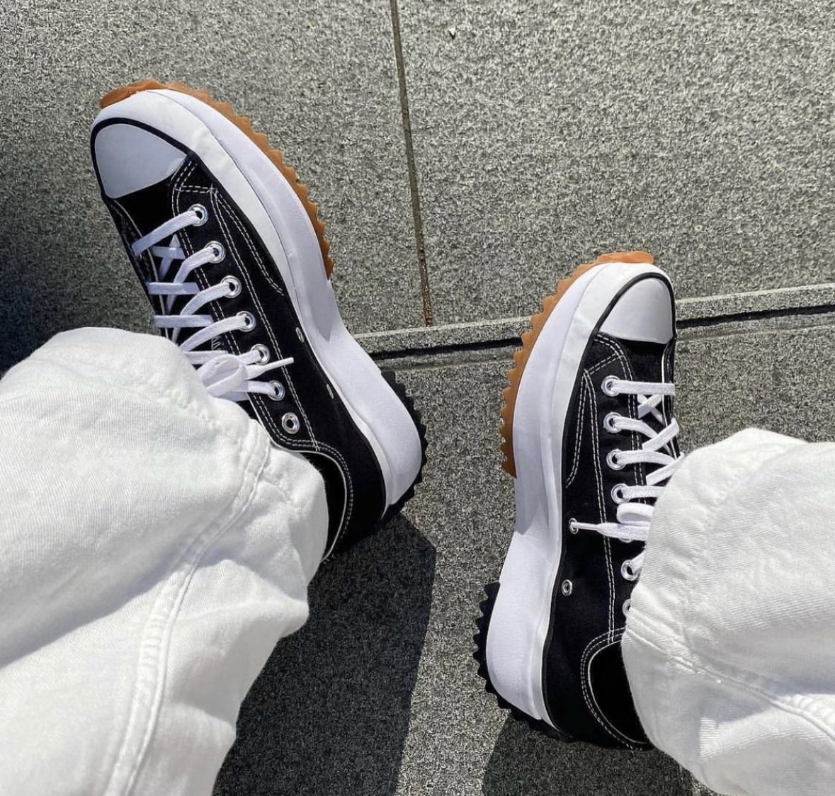 Converse Run Star Hike Low 厚底 鋸齒 帆布鞋 黑白 168816C/預購