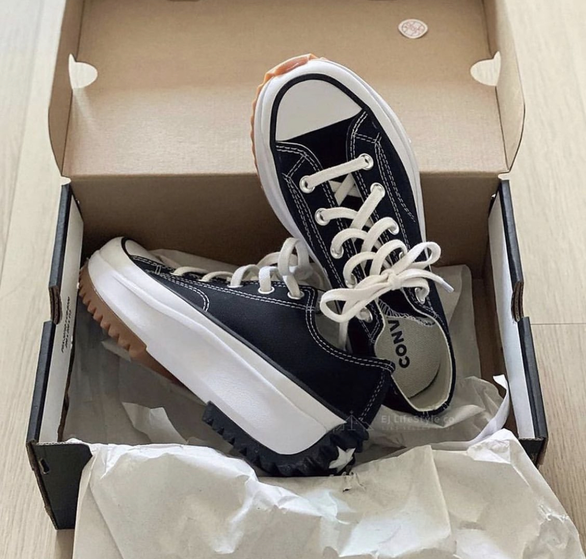 Converse Run Star Hike Low 厚底 鋸齒 帆布鞋 黑白 168816C/預購