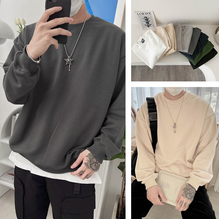 重磅純棉大學T 韓系質感9色