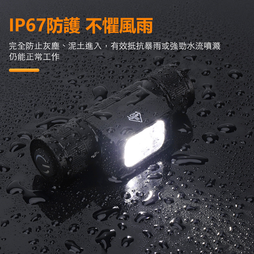 HP360頭燈 - IP67防水防塵等級