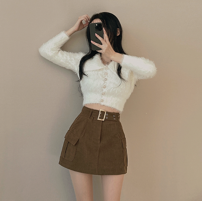 燈芯絨短裙
