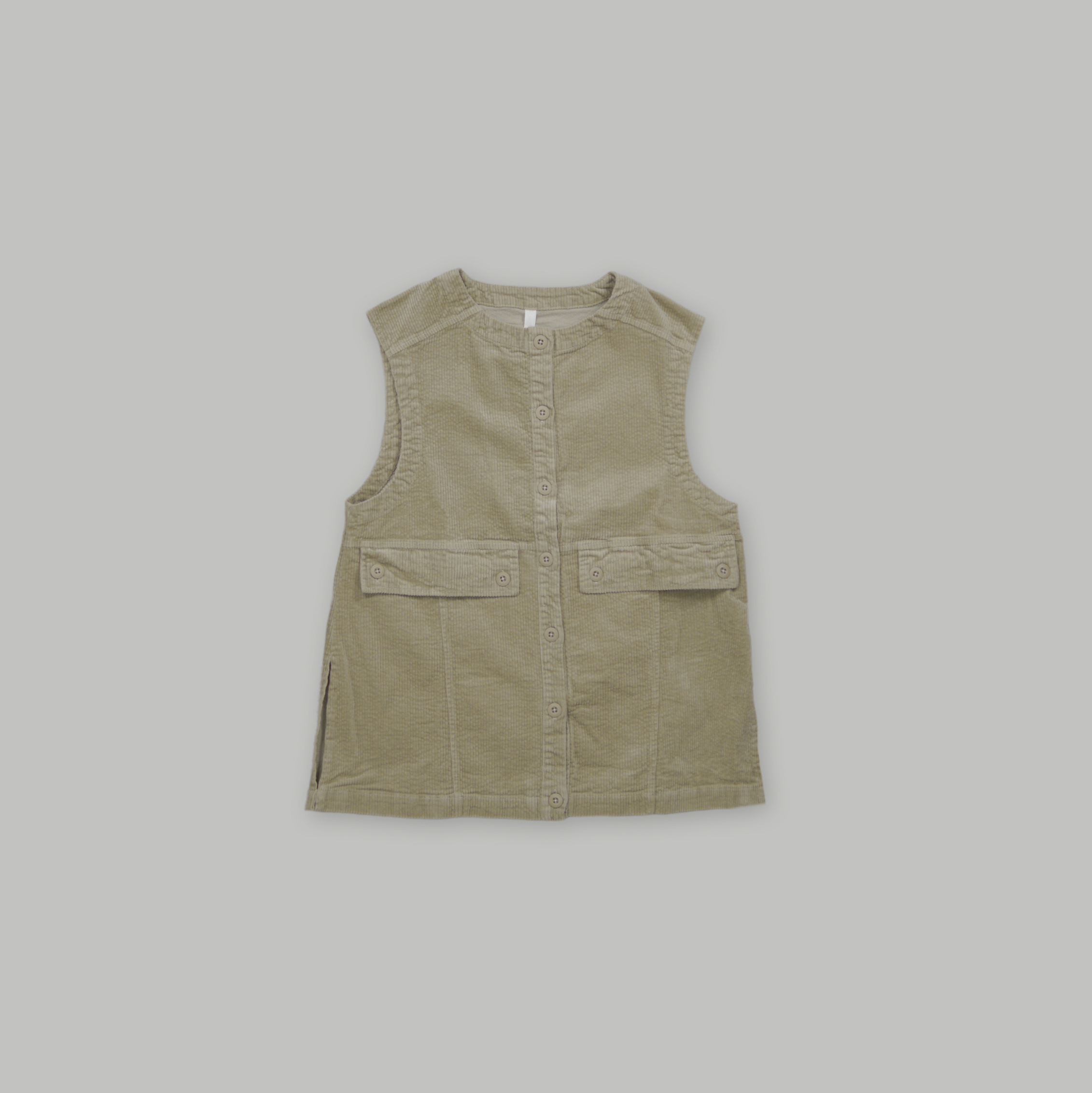 J.P.L. 圓領燈芯絨側開背心 ╭ 2色 ╮