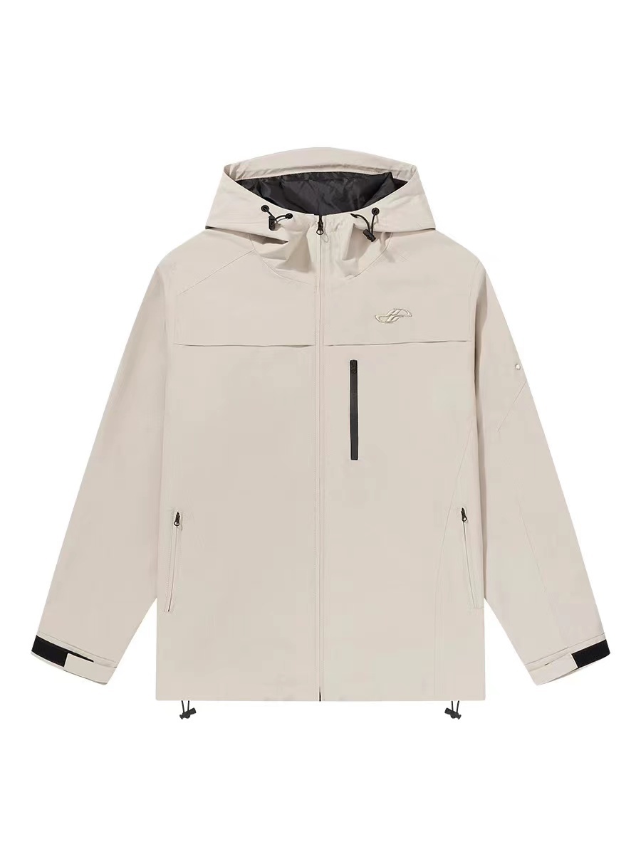 Harsh and Cruel 23FW 寬鬆運動金屬logo鐵牌連帽衝鋒外套 HM233050354