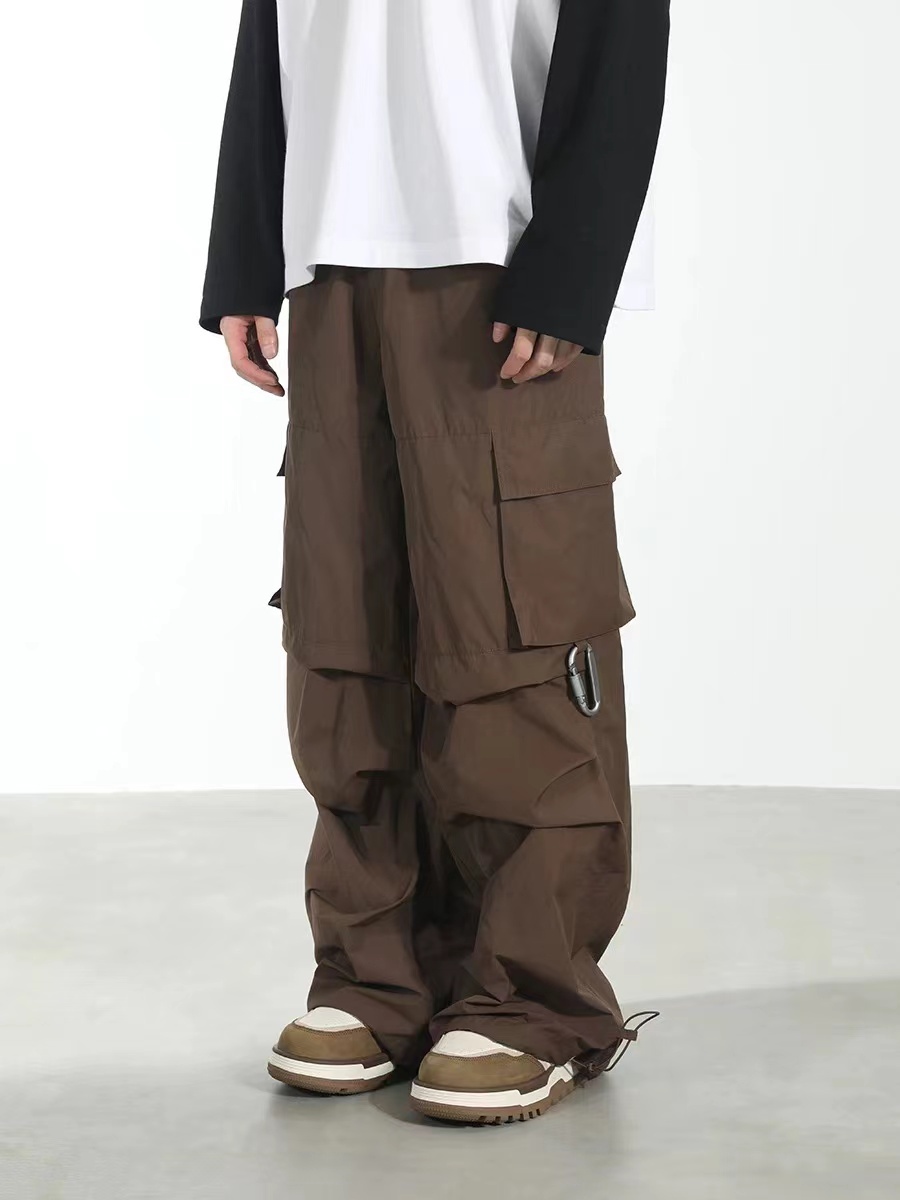 Harsh and Cruel 23FW 尼龍登山扣口袋直筒工裝褲 HN233060335