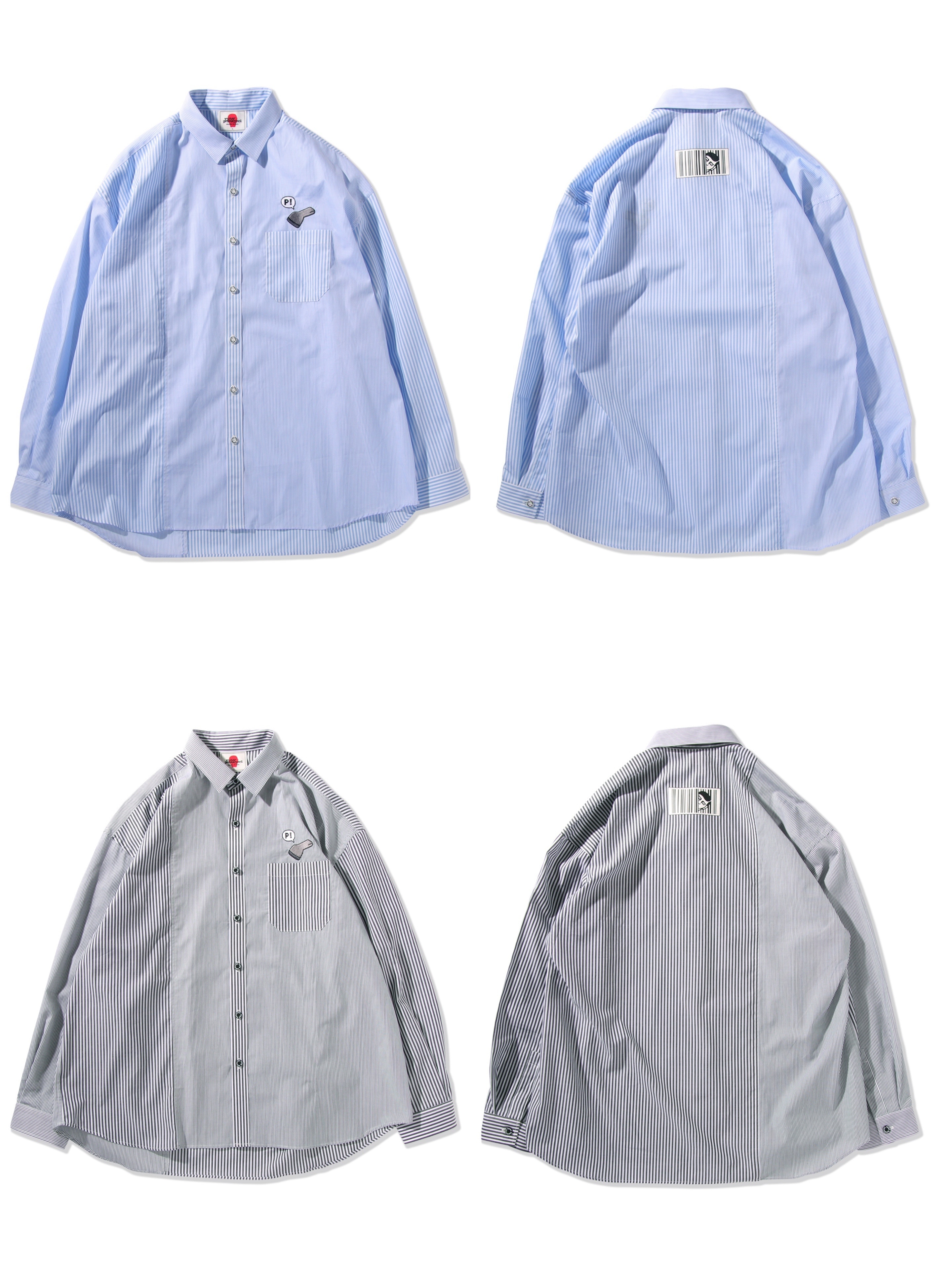 預訂2024/2月 PUNK DRUNKERS バーコードストライプシャツ⚠️⚠️熱賣款‼️落單前請先PM查詢貨源