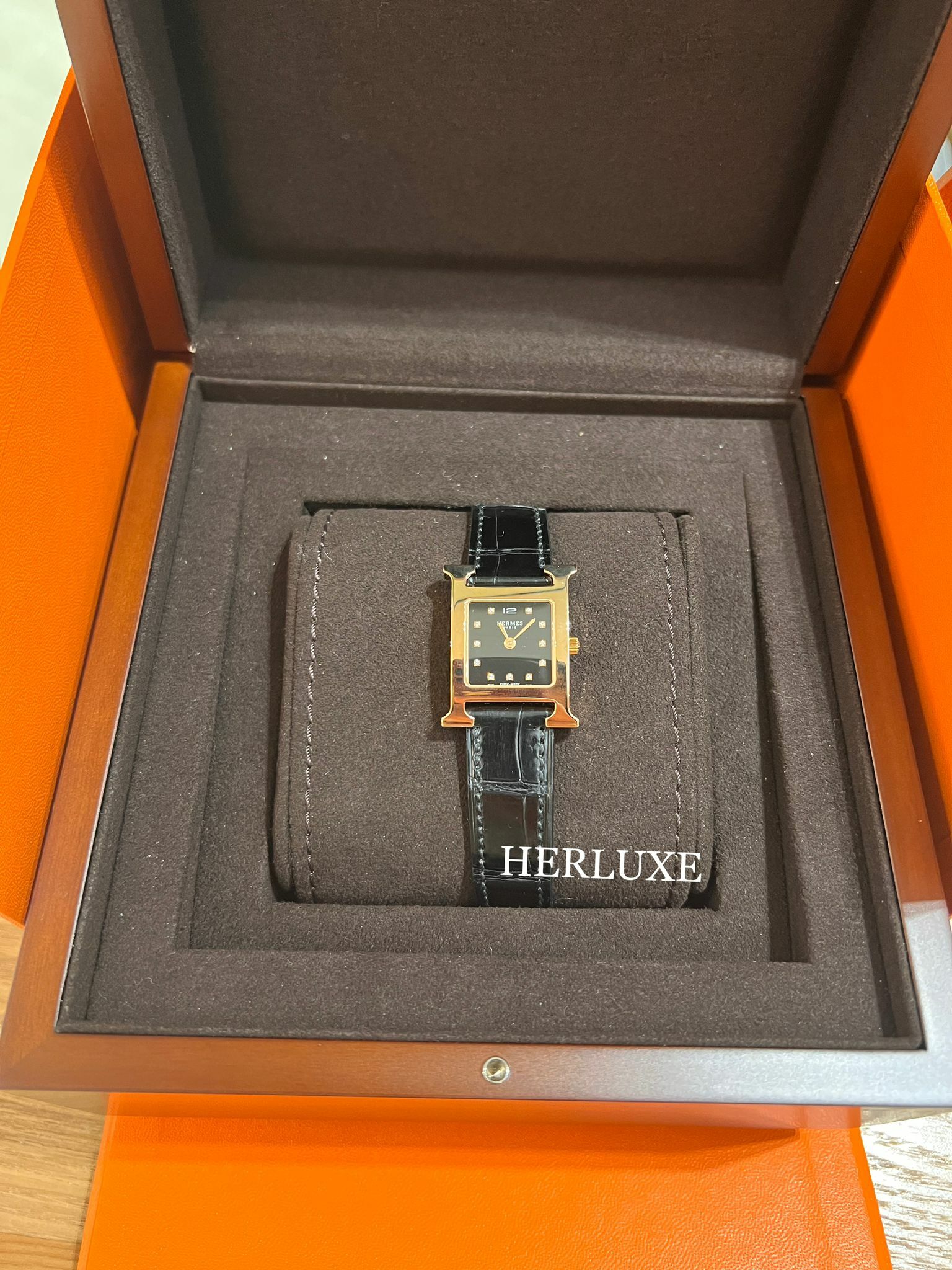 Heure H pm 89 noir CD alligator mat