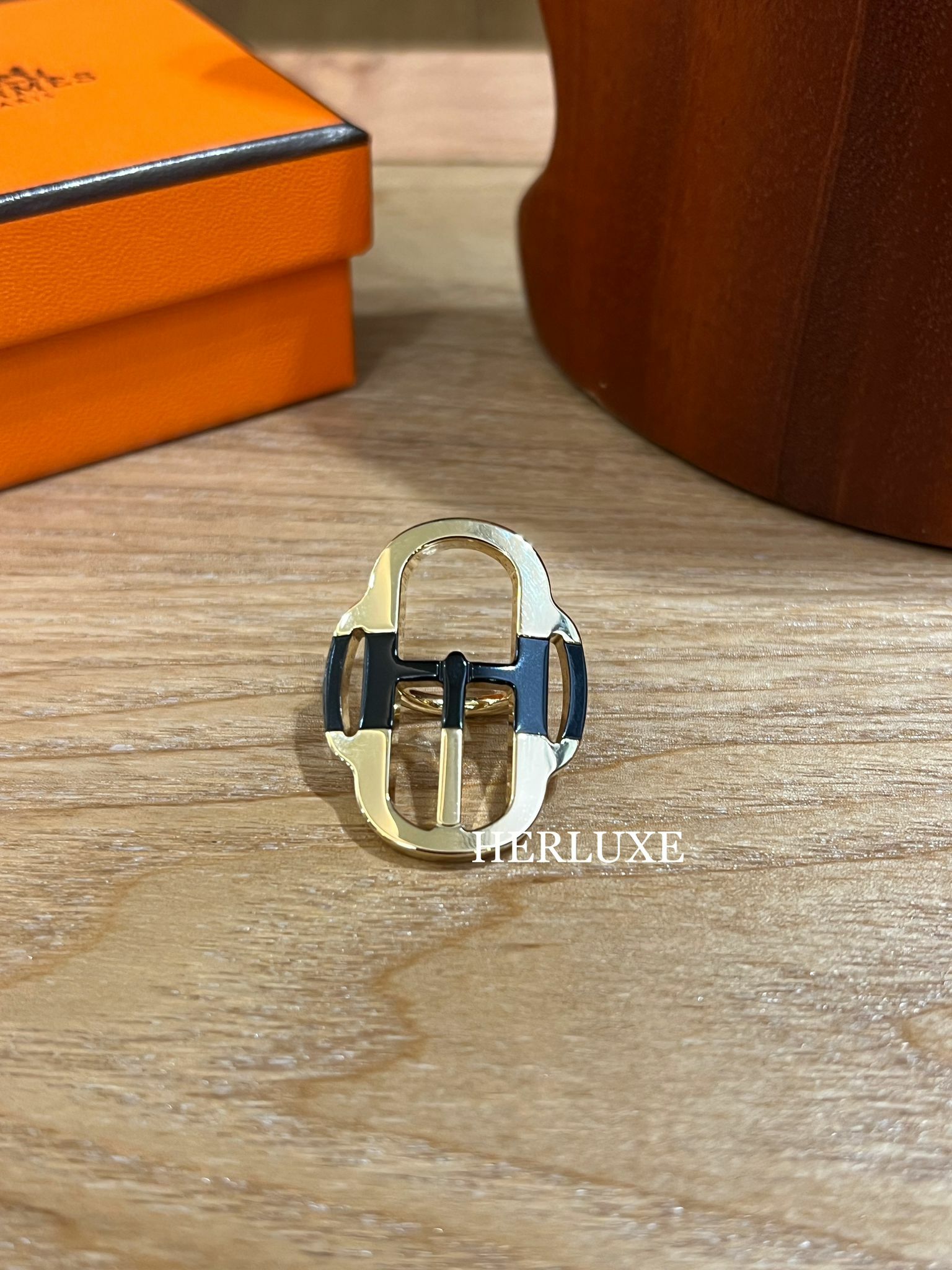 Mini boucle twilly ring noir cp