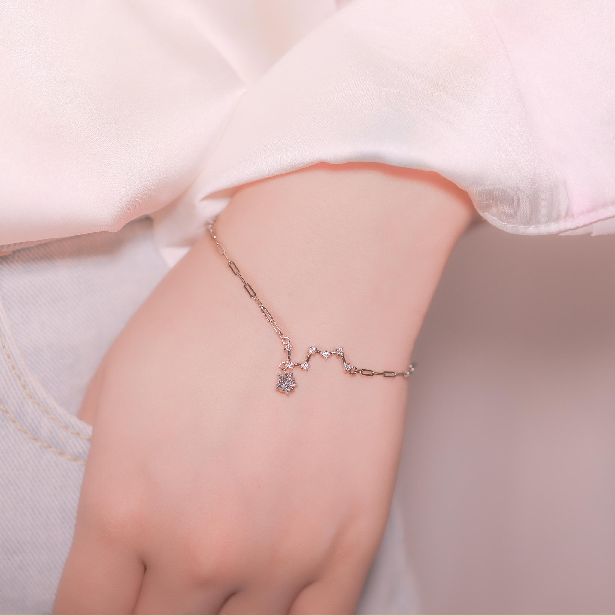 | 999足銀・白金 · 玫瑰金| 守護你的星星手鏈 （銀/玫瑰金）| BR0805 |