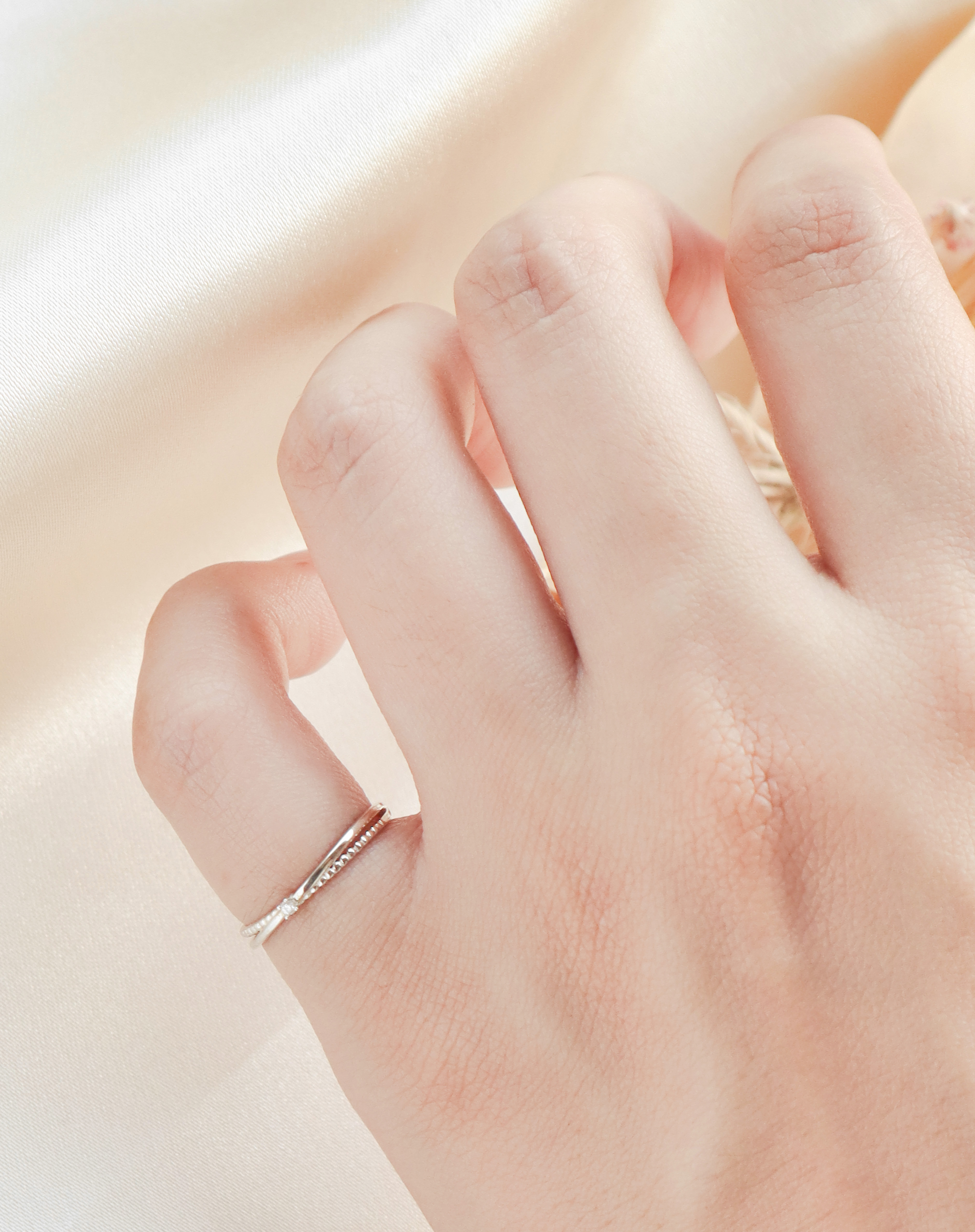 Silver/永恆交織尾戒