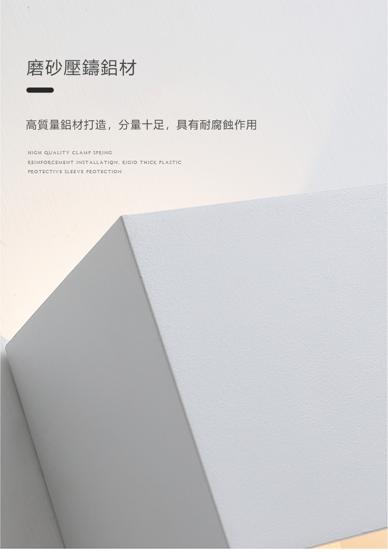 方形壁燈 6W材質展示