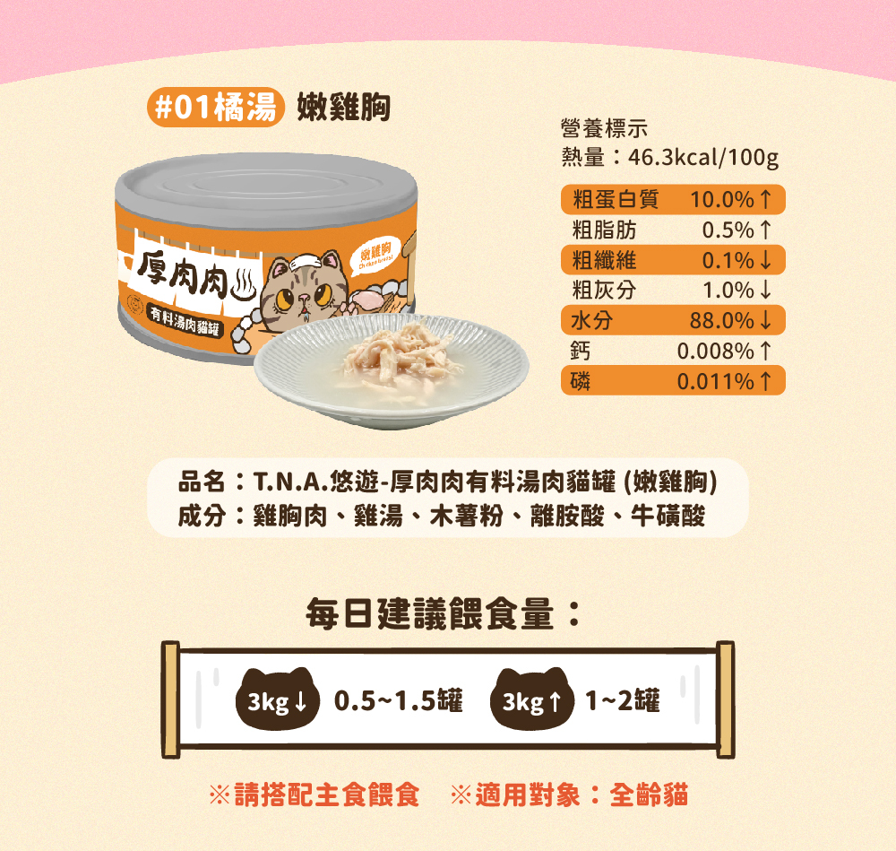 厚肉肉 有料湯肉貓罐80g (貓用副食罐)