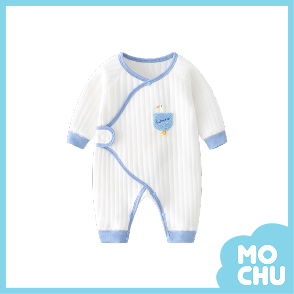 藍杯子鴨鴨保暖連身衣(加厚)