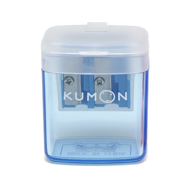 Kumon - Two-hole pencil sharpener (for round and triangular pen bodies) (Blue/Pink)