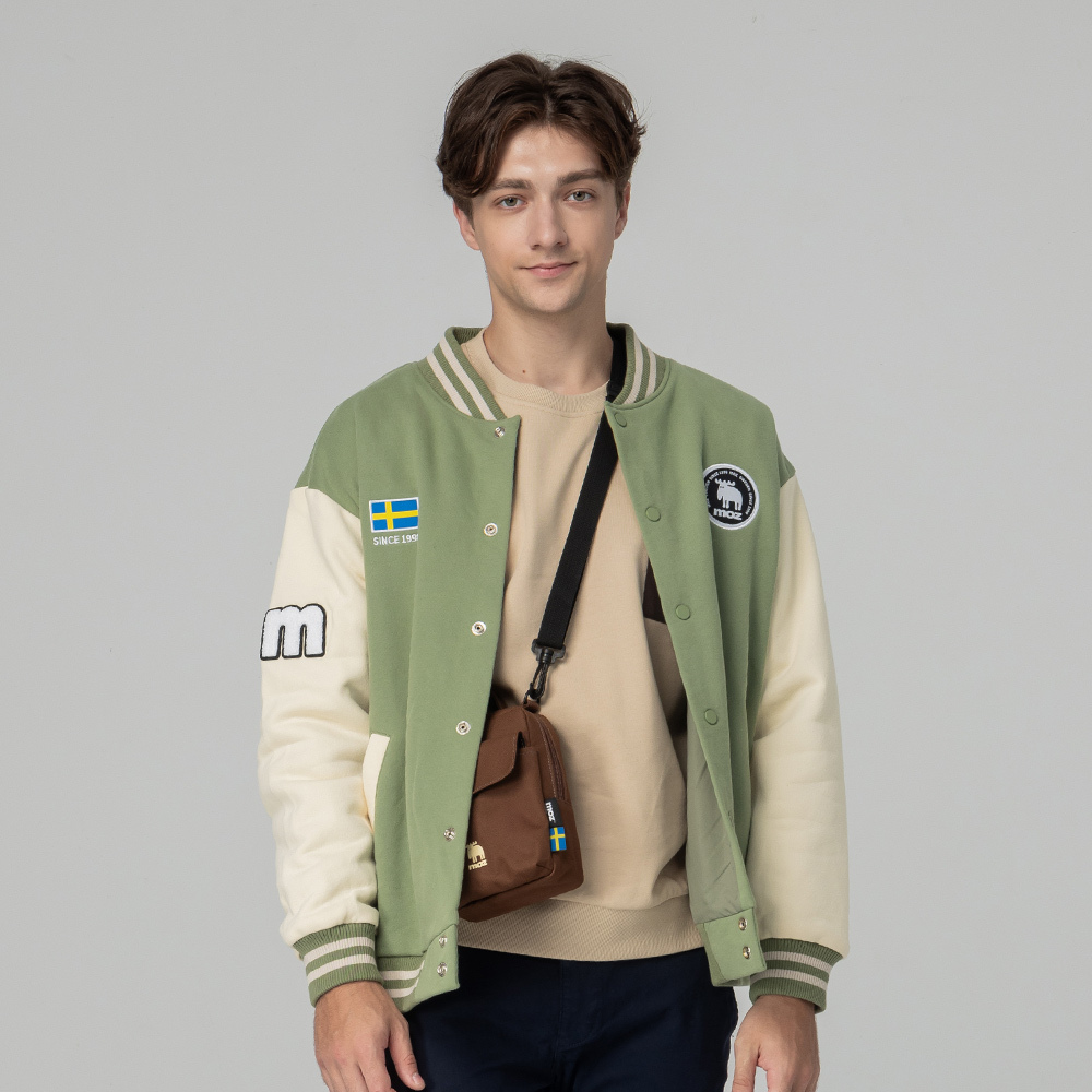 moz瑞典 駝鹿 棒球外套(酪梨綠)男款
