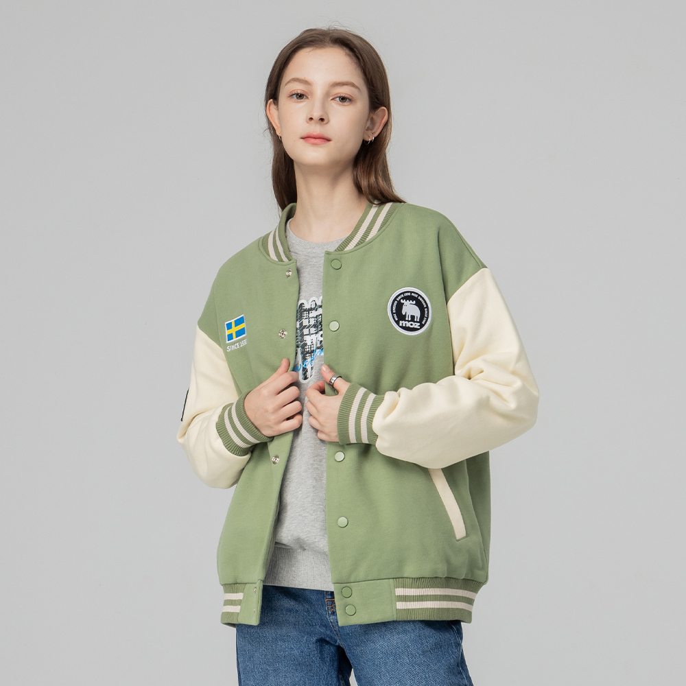 moz瑞典 駝鹿 棒球外套(酪梨綠)女款