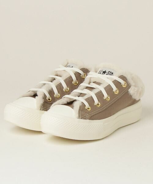 Converse All Star Light Plts Boacollar OX 毛絨絨輕量灰棕