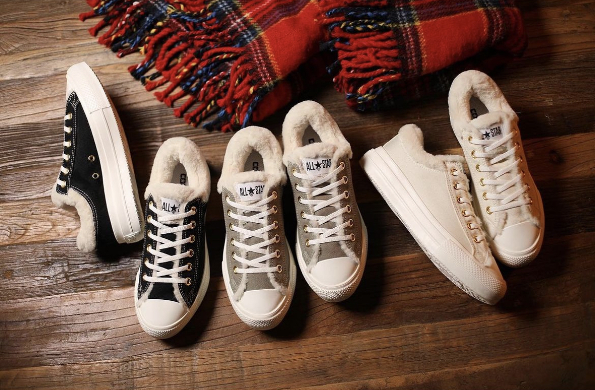 Converse All Star Light Plts Boacollar OX 毛絨絨輕量灰棕