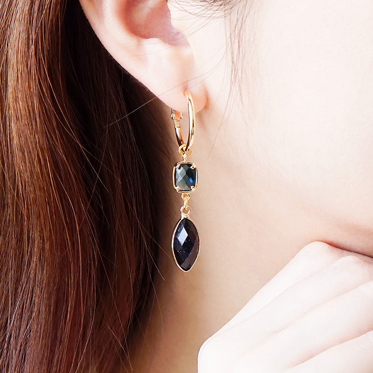 莉莉安 – 藍金沙 – 耳環