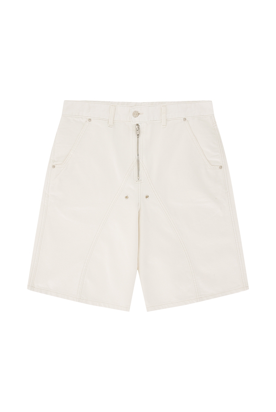 Tunnel lining short pants Denim - Ivory
