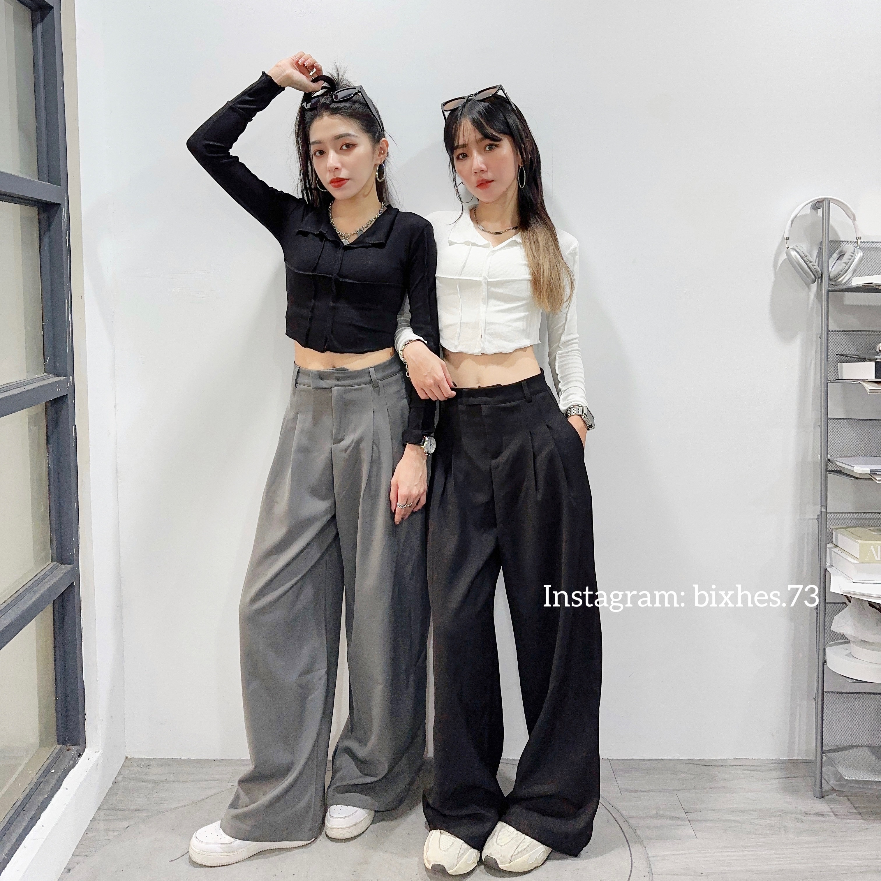 質感暗扣厚實西裝褲(E00059)