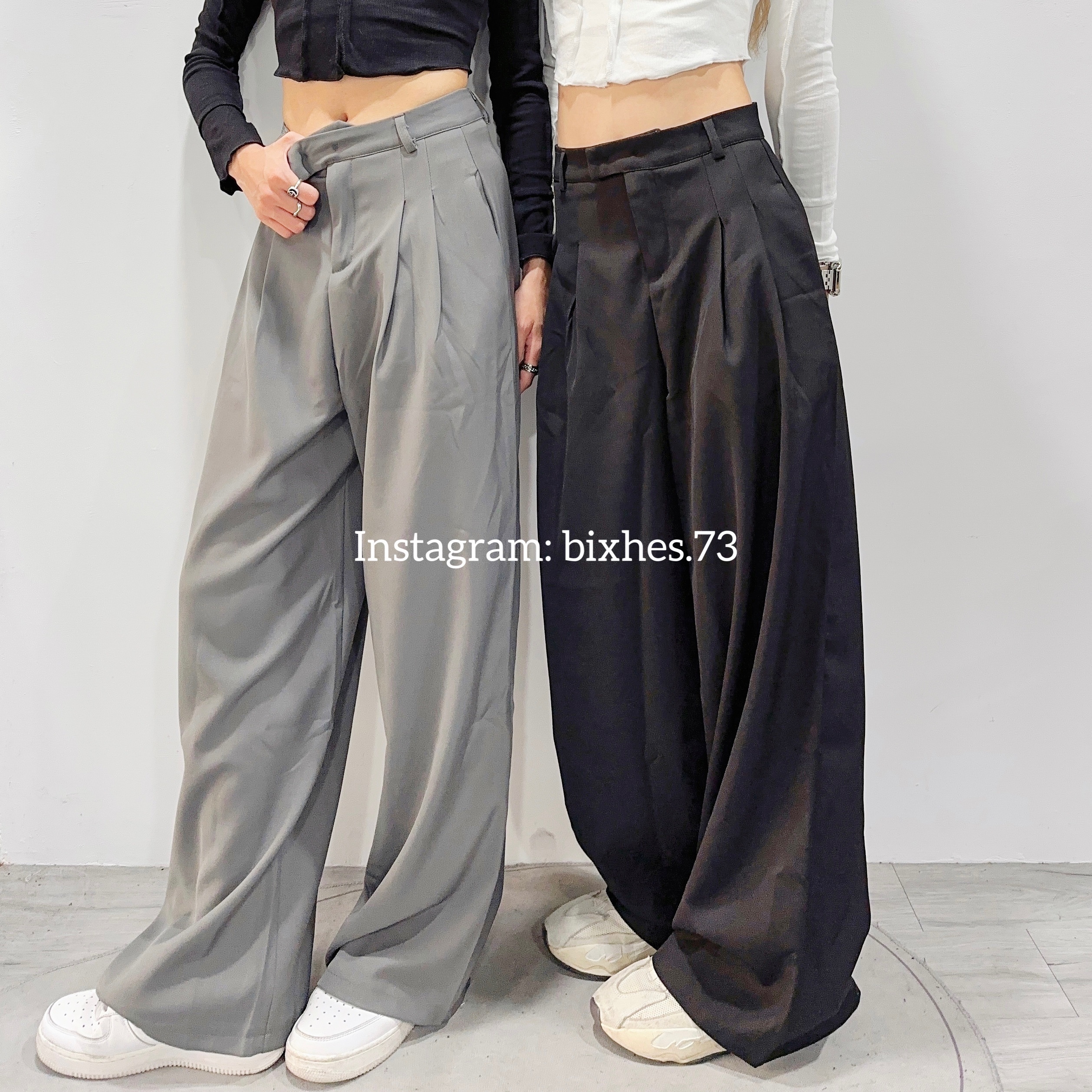 質感暗扣厚實西裝褲(E00059)