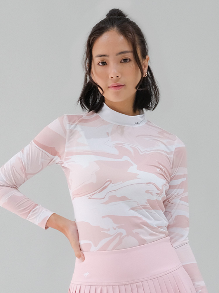 迷彩地圖印花上衣-迷彩粉