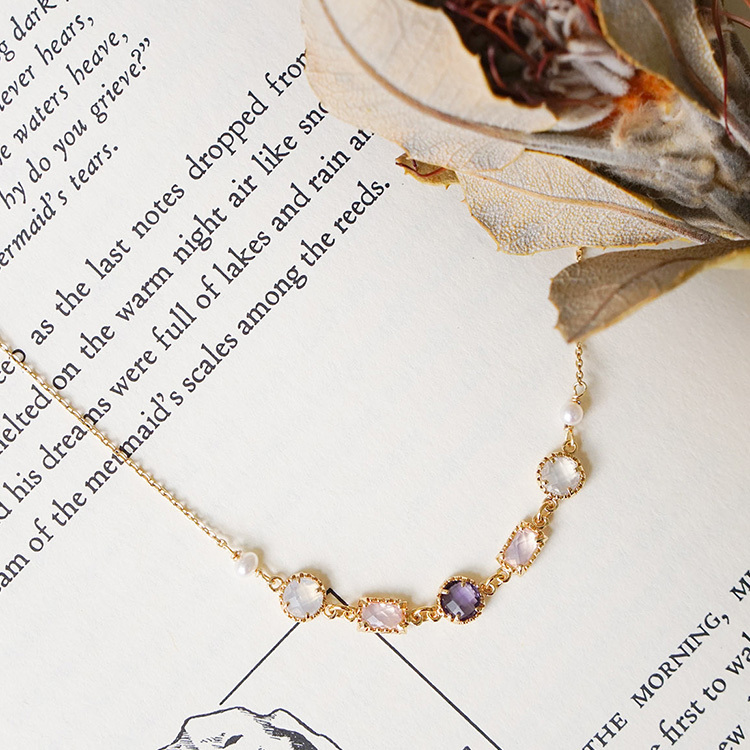 星夜裡的人 · 紫粉 – 珍珠 – 手鍊