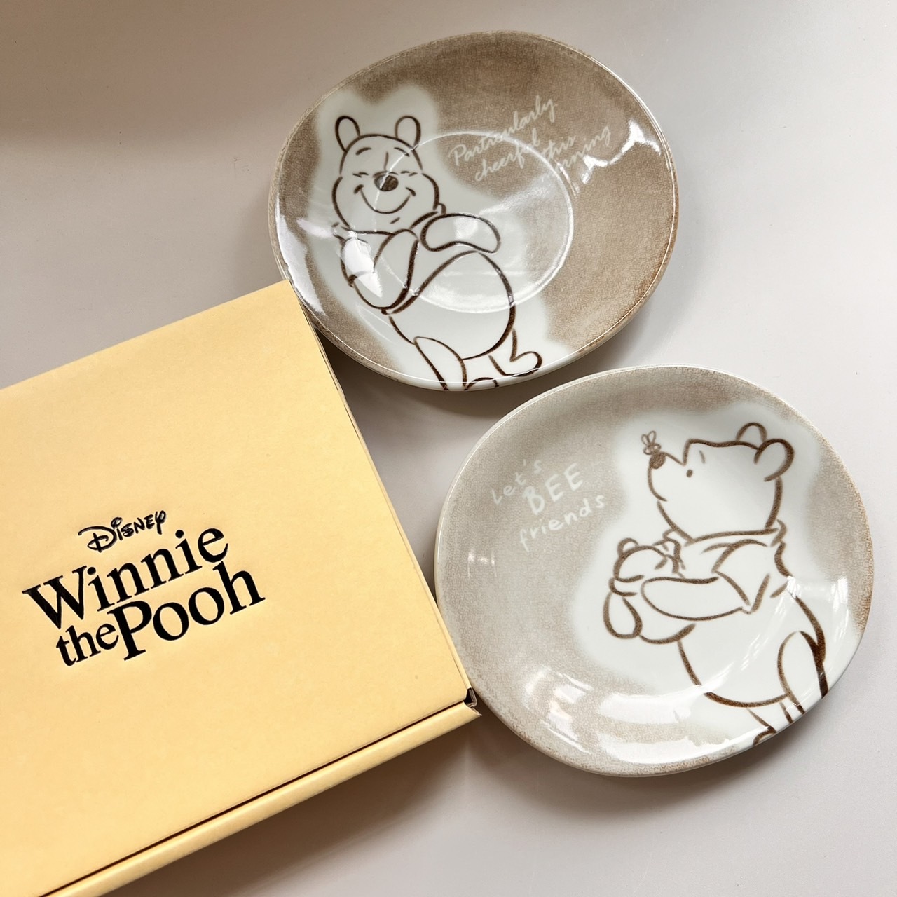 【現貨】迪士尼 小熊維尼陶藝風餐盤