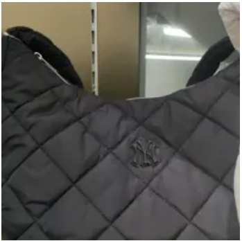 [S] MLB QUILTED HOBO BAG,BLACK, 3ABQL0936GP002-50BKS (SMLB282)