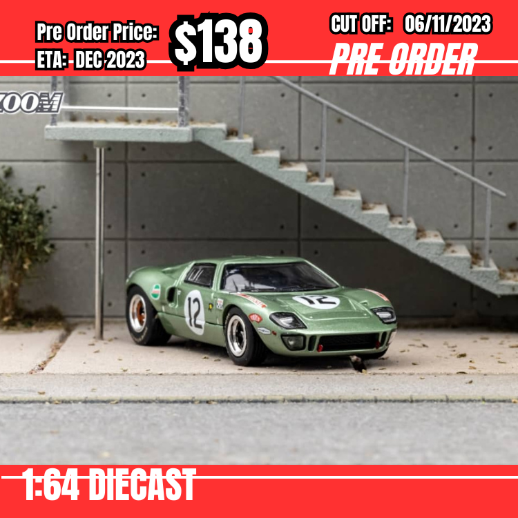 PO-$138 * Zoom * 1:64 Ford GT40 Mk1 Gold #12 [OD31/10]