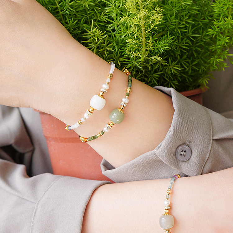 ｜健康｜初心 • 青白 – 和田玉 – 手鍊