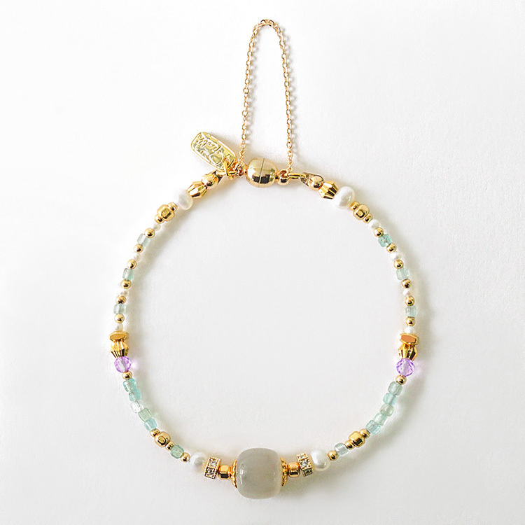 ｜健康｜初心 • 烟灰 – 和田玉 – 手鍊