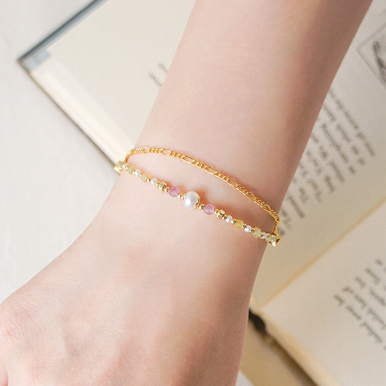 ｜桃花｜呼喊愛情 – 蛋白草莓晶 – 手鍊