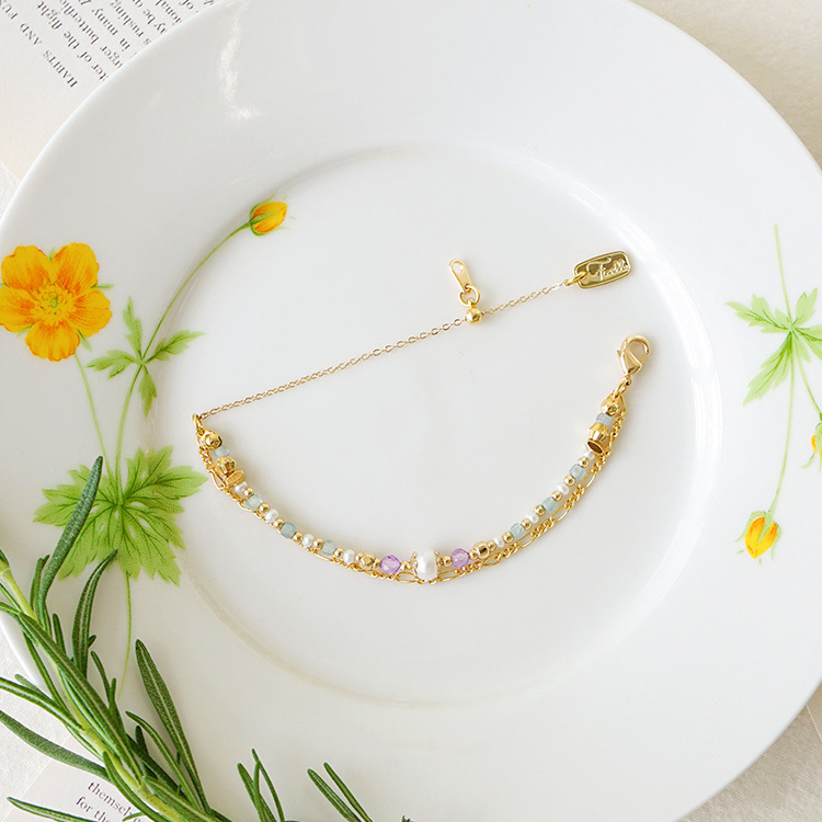 ｜桃花｜呼喊愛情 – 磷灰紫水晶 – 手鍊