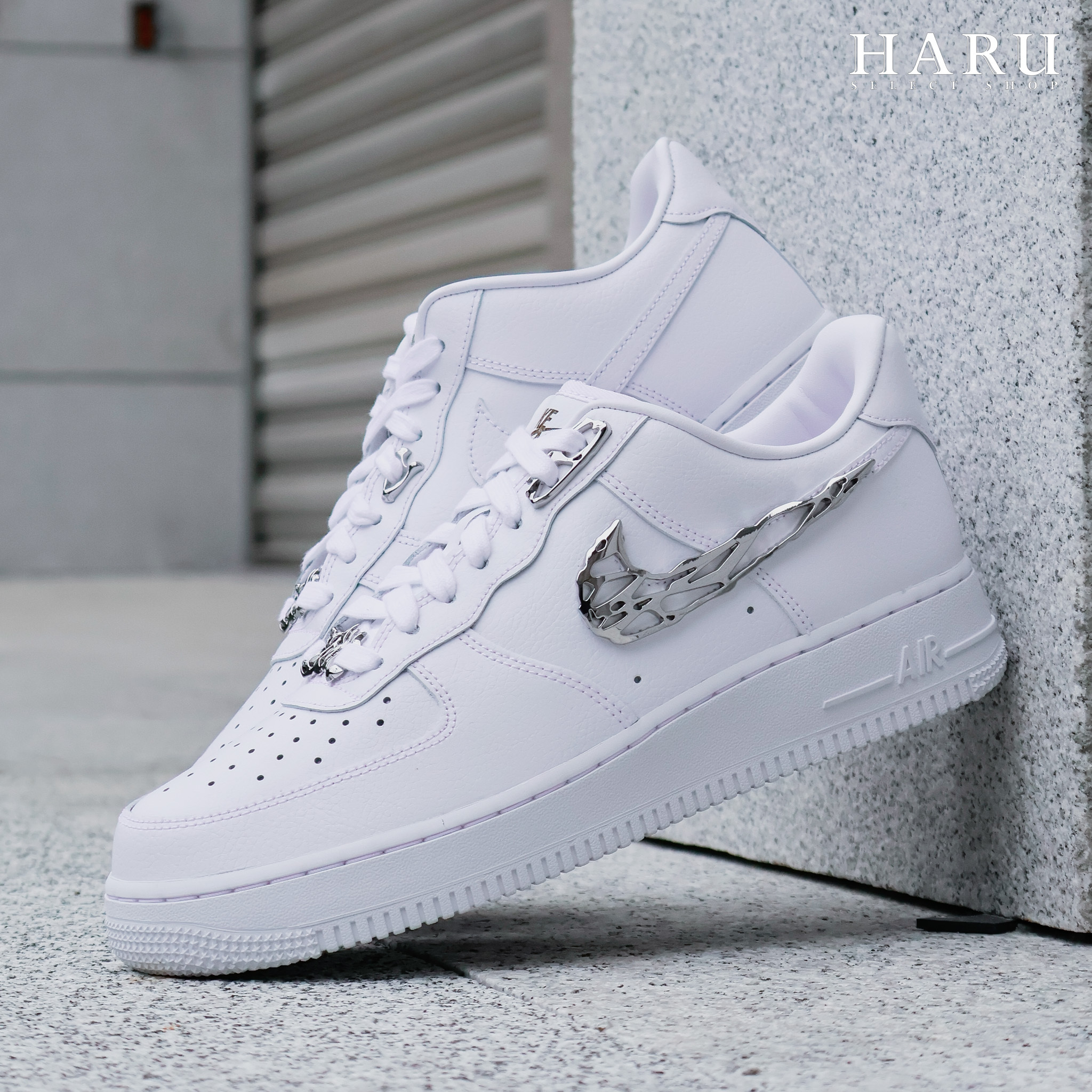 Nike Air Force 1 Low "Molten Metal" 熔化金屬勾 液態銀 白銀 小白鞋 男女復古休閒鞋 FV3616-101