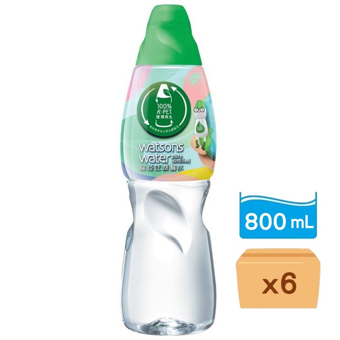 屈臣氏蒸餾水 800ml x6支