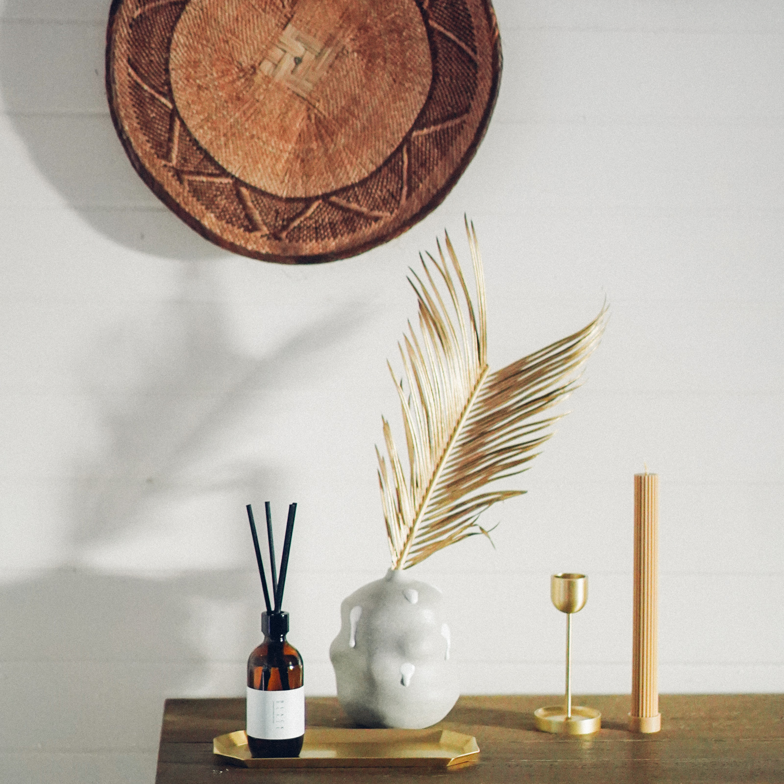 BLACK BLAZE 噴泉黃銅燭台 L號