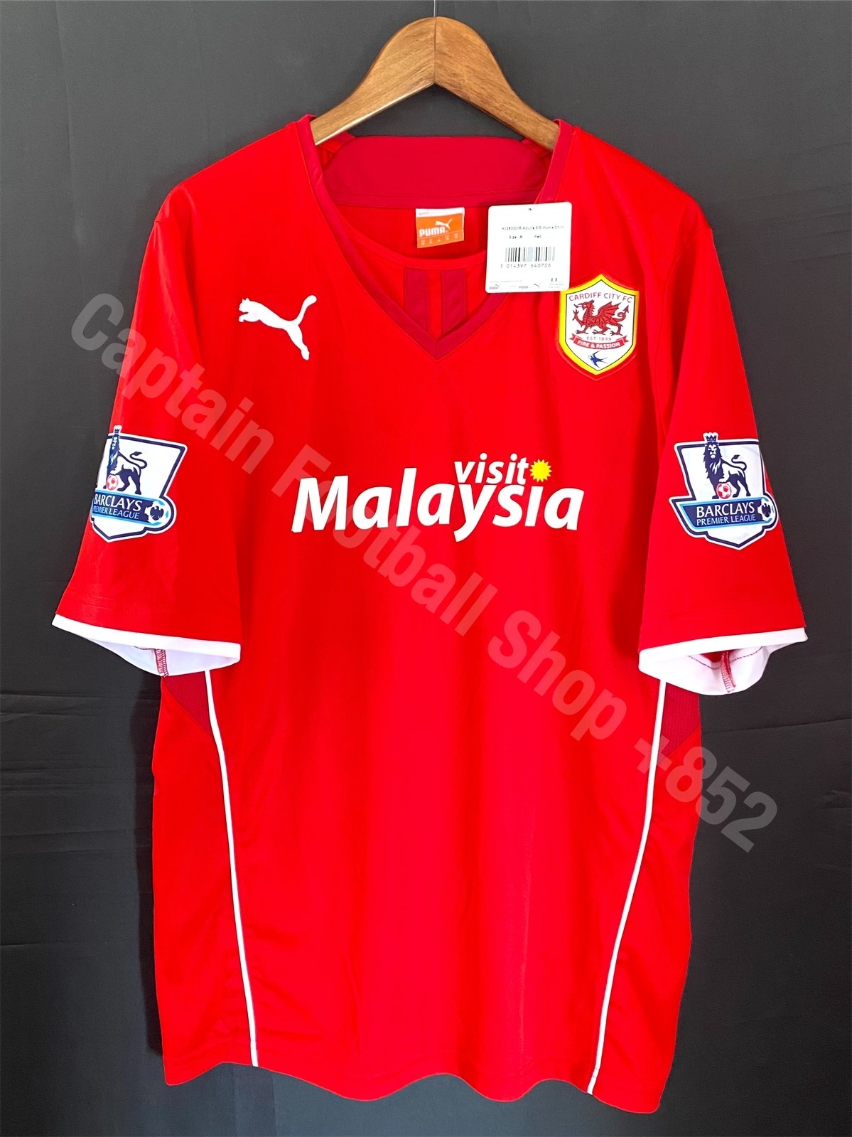 (BNWT) Cardiff City 2013-2014 Puma Home Shirt #1 SOLSKJAEK