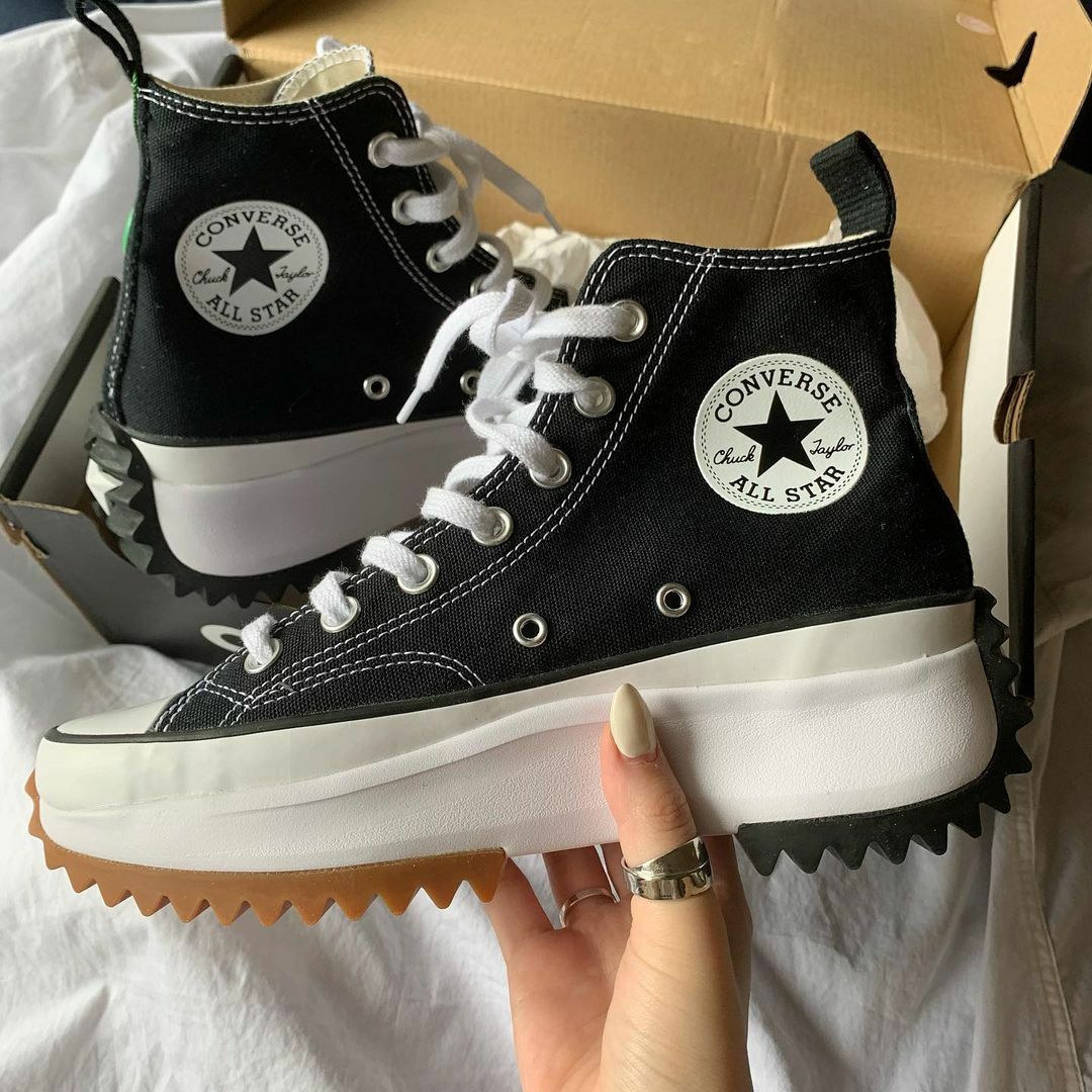 CONVERSE RUN STAR HIKE 高筒 平民款 黑白 白 鋸齒 厚底 166800C / 調貨