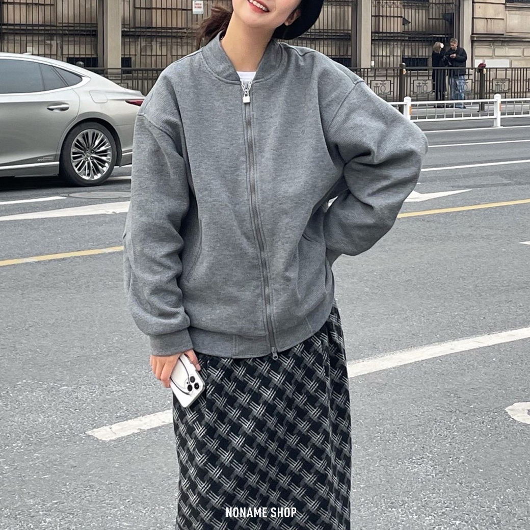 BUTTBILL 針織 純色 棒球領 兩色 (男/女款)