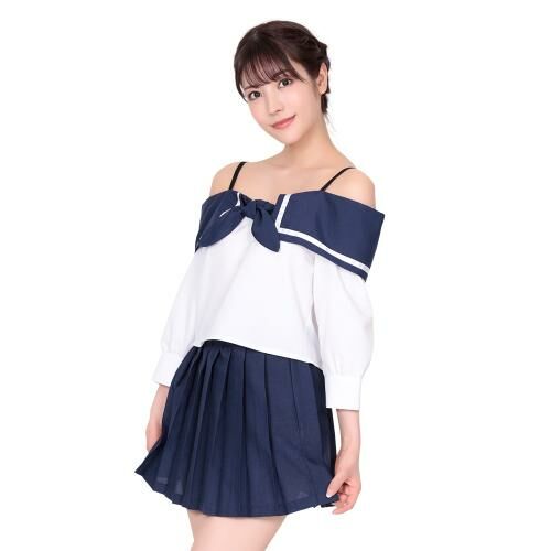 A & T Loose One-Shoulder Sailor Suit for New Semester