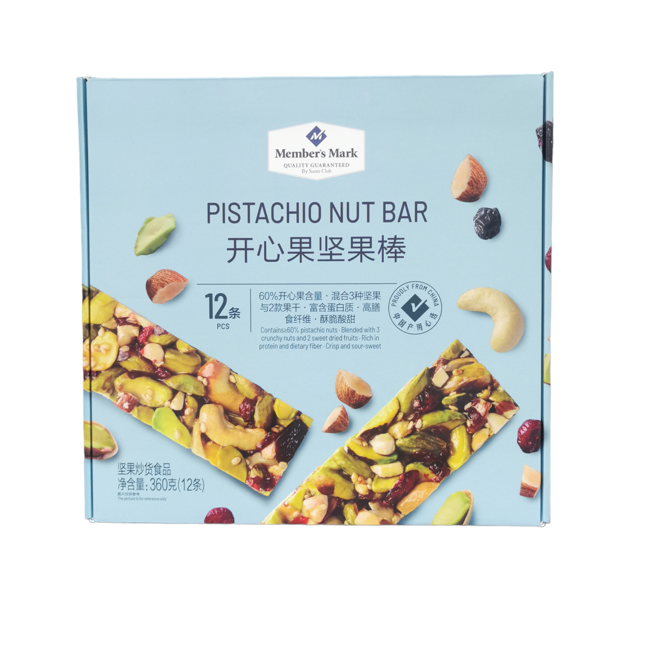 [Sam's Club] Member's Mark Pistachio Nut Bar, 360g (12 Bars)