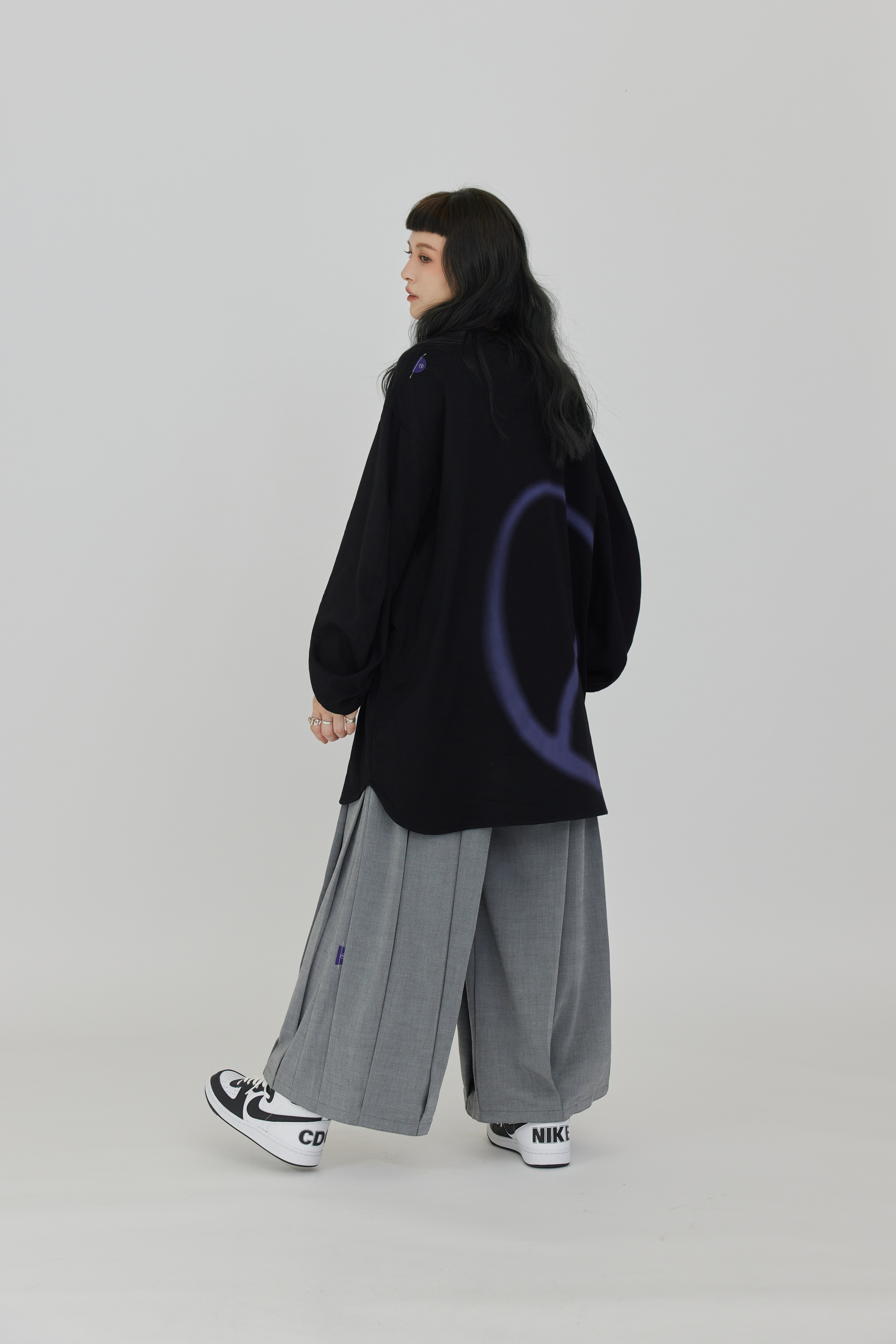 Balloon Wide-Leg Pants | Gray