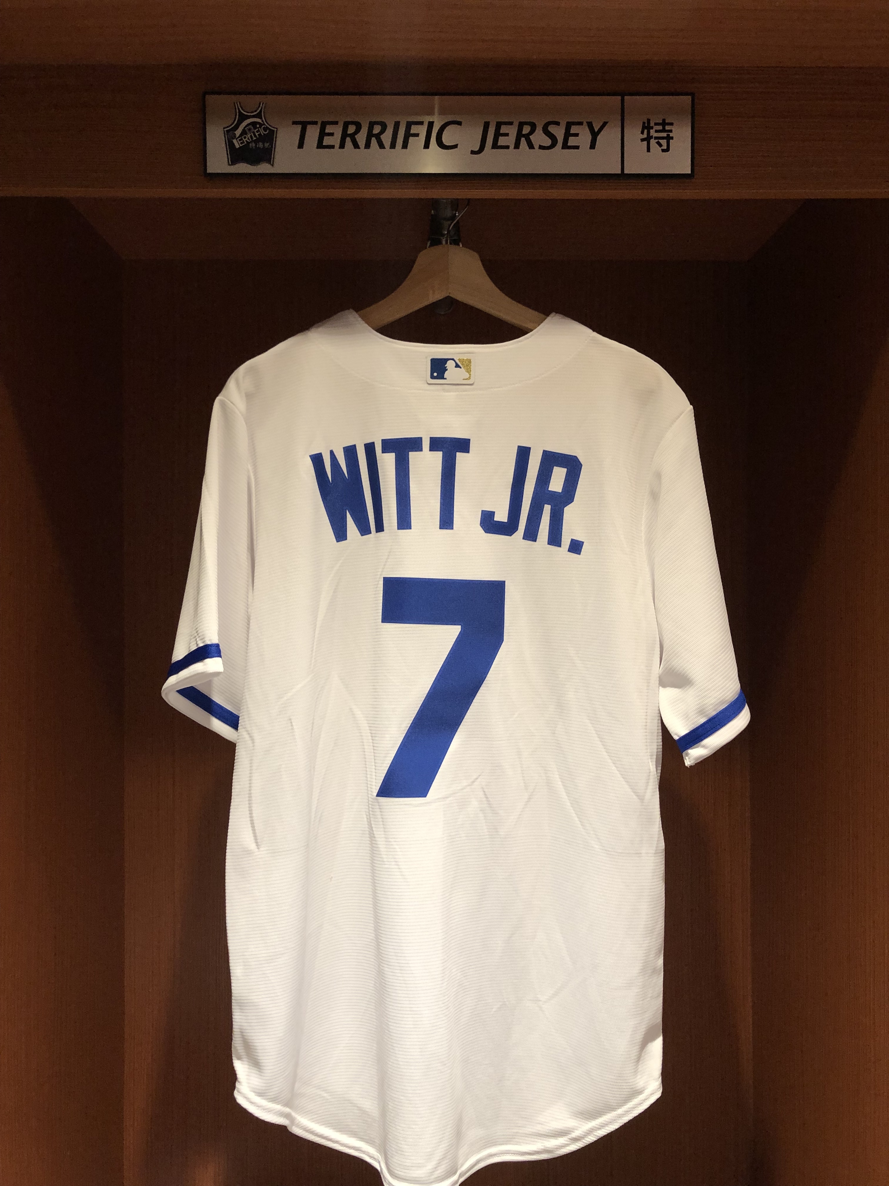 MLB球衣 Bobby Witt Jr. 堪薩斯市皇家白 Nike Replica Player Name Jersey 球迷版 熱轉印 全新