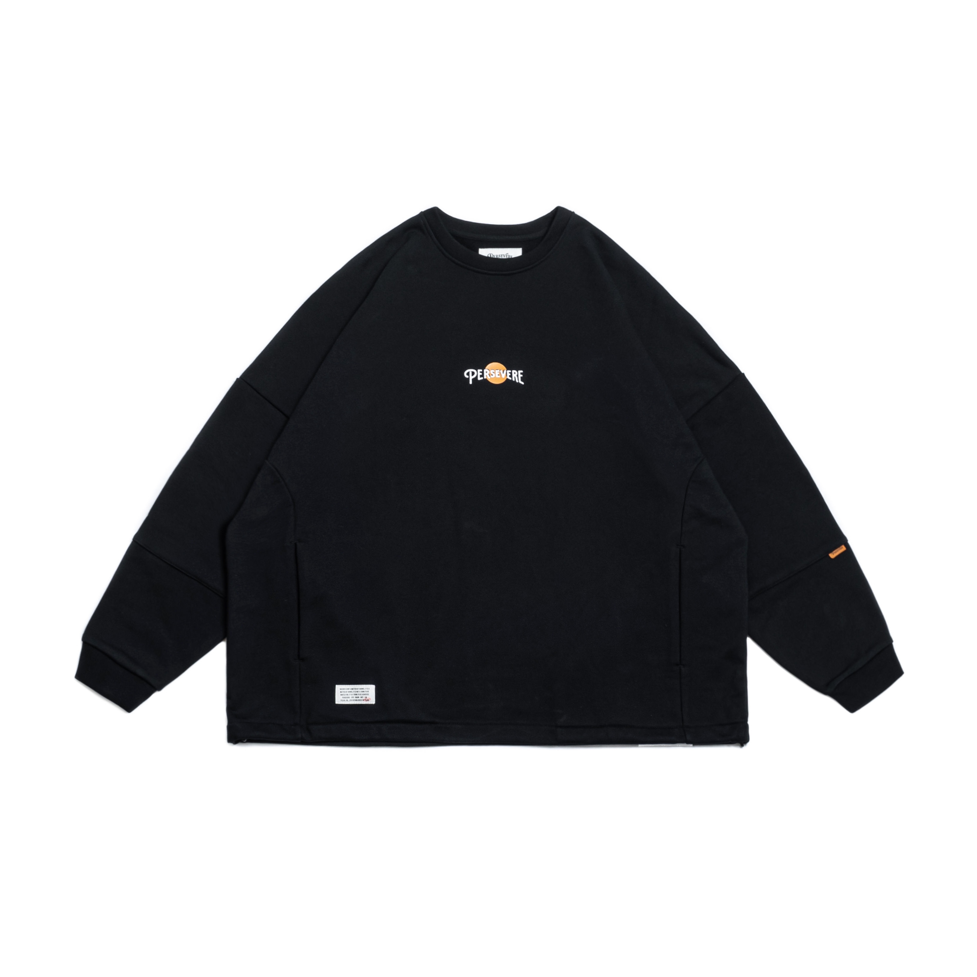 PERSEVERE RISING SUN CLASSIC WASHED SWEATSHIRT - BLACK