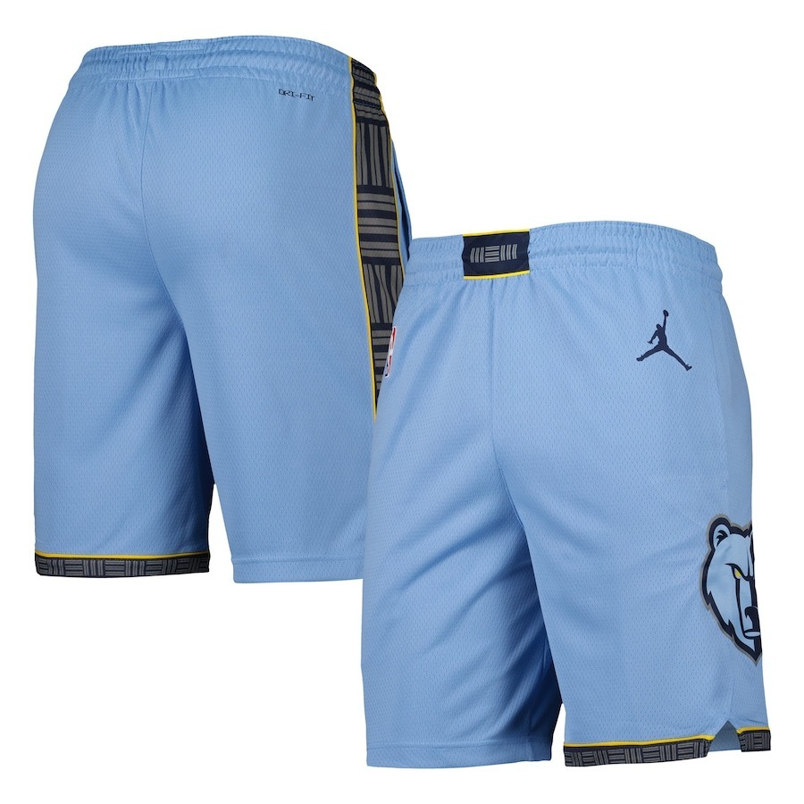 NBA球褲 Memphis Grizzlies 曼菲斯灰熊水藍球褲 Statement Jordan Swingman Shorts 球迷版 有口袋 全新