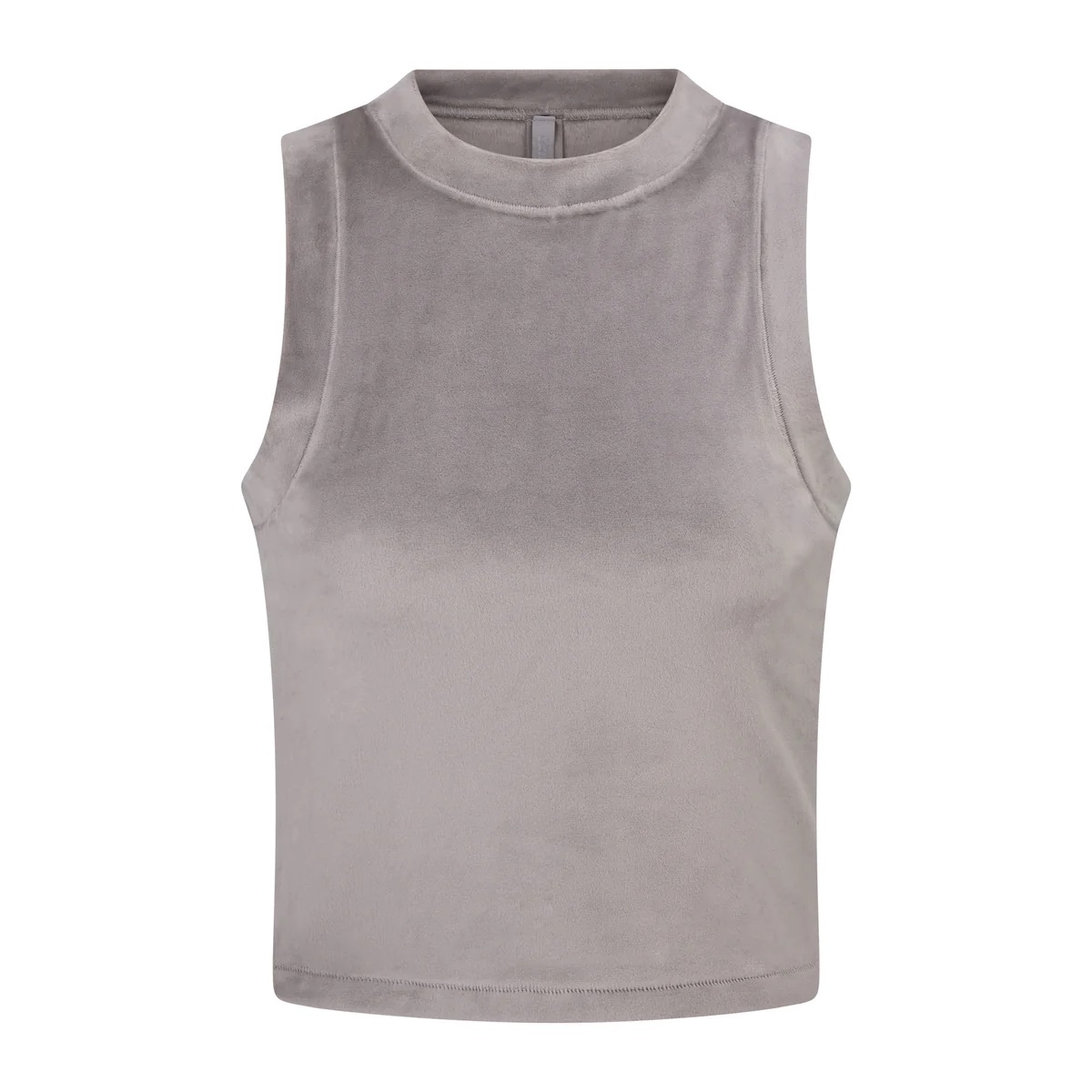 SKIMS VELOUR CREW NECK TANK /SMOKE