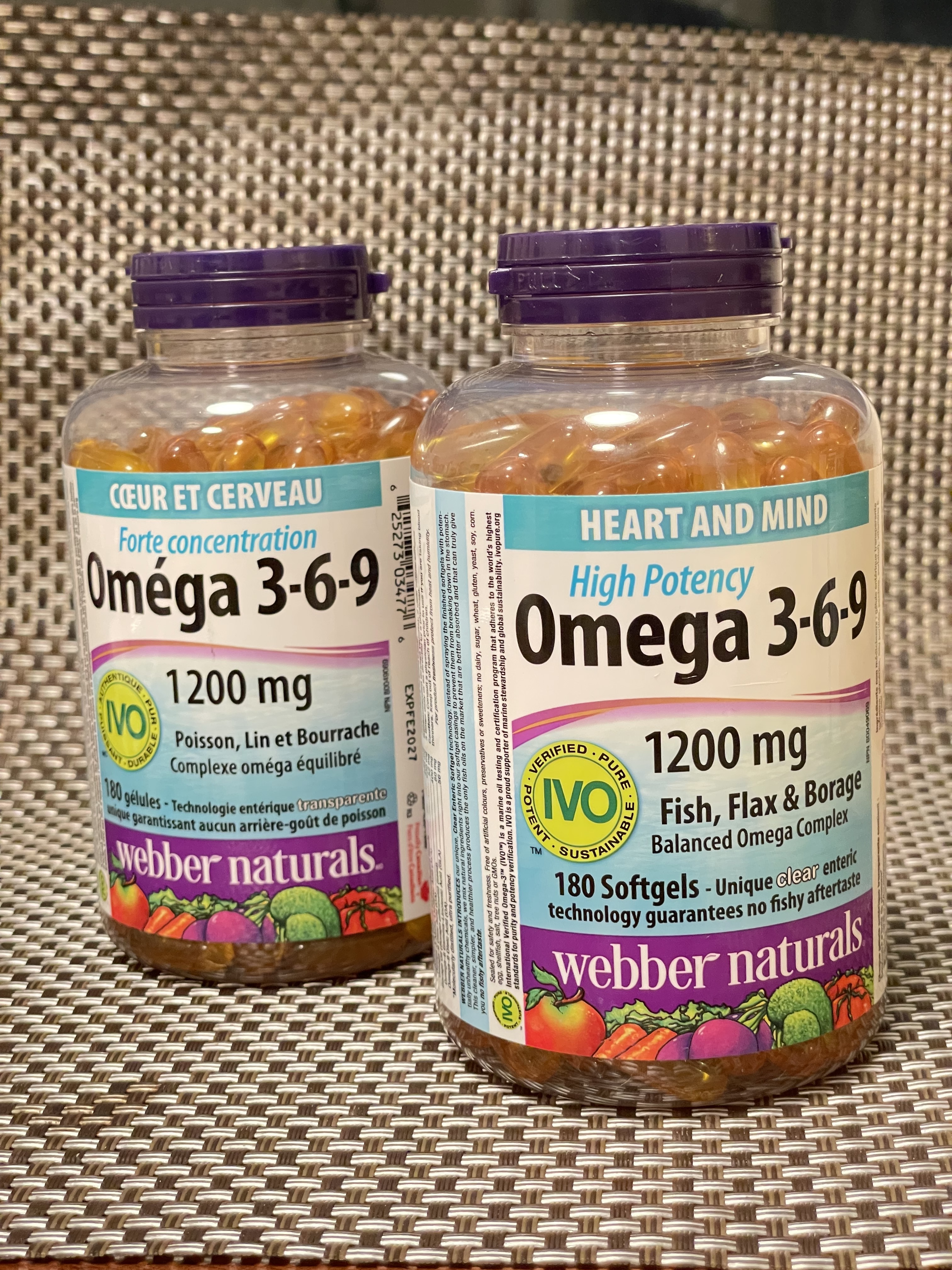 加拿大第一健康品牌Webber Naturals Omega 3-6-9 1200mg魚油膠囊（180粒）