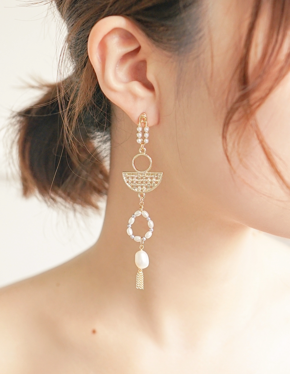 by mii✧古風編織小真珠耳飾