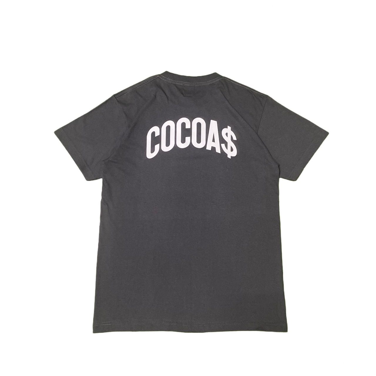 COCOA$ 彎曲字短T-深灰